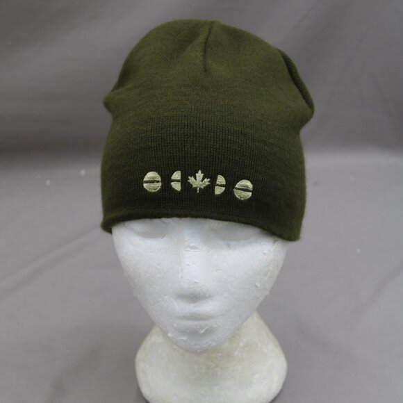 Westbeach Toque/Beanie - Green and Tan Reversible 2nd Logo - Adult Stretch Fit - Picture 1 of 12